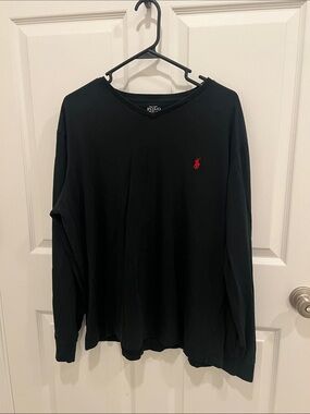 Polo by Ralph Lauren Black Long-Sleeve V-Neck